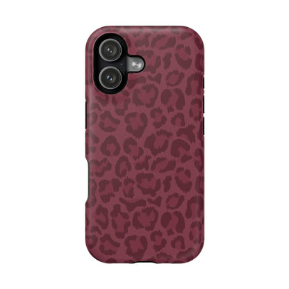 Burgundy Leopard iPhone Case