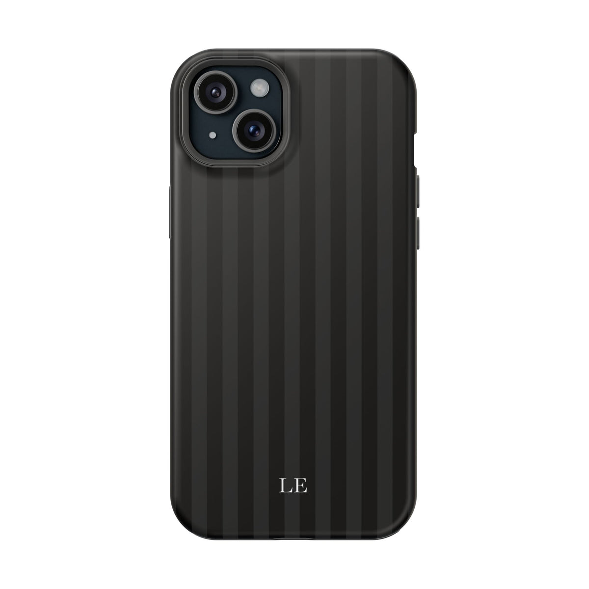 Custom Initials Black Stripes iPhone Case
