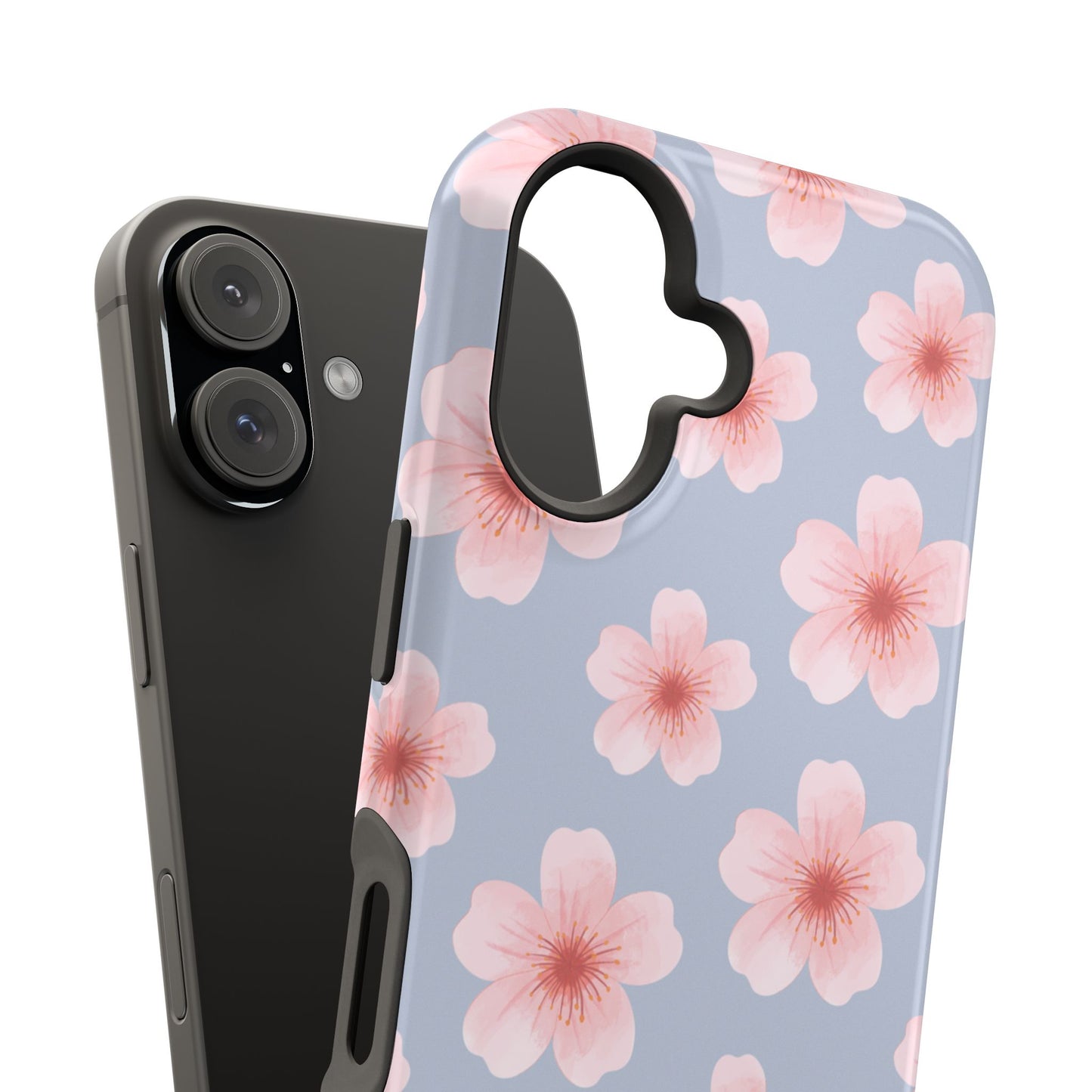 Blue Cherry Blossoms iPhone Case