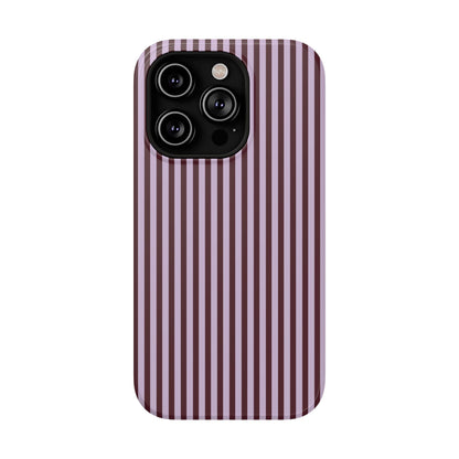 Burgundy & Violet Pinstripes iPhone Case