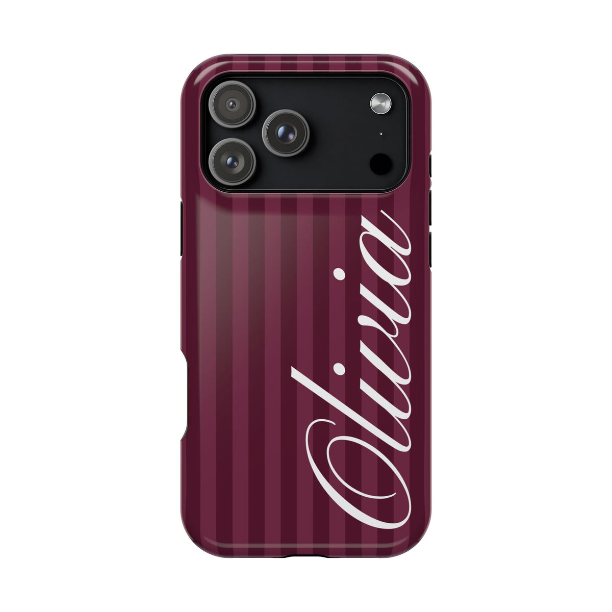 Custom Plum Stripes iPhone Case