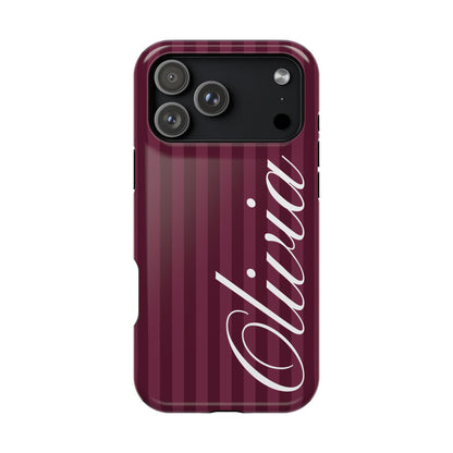 Custom Plum Stripes iPhone Case