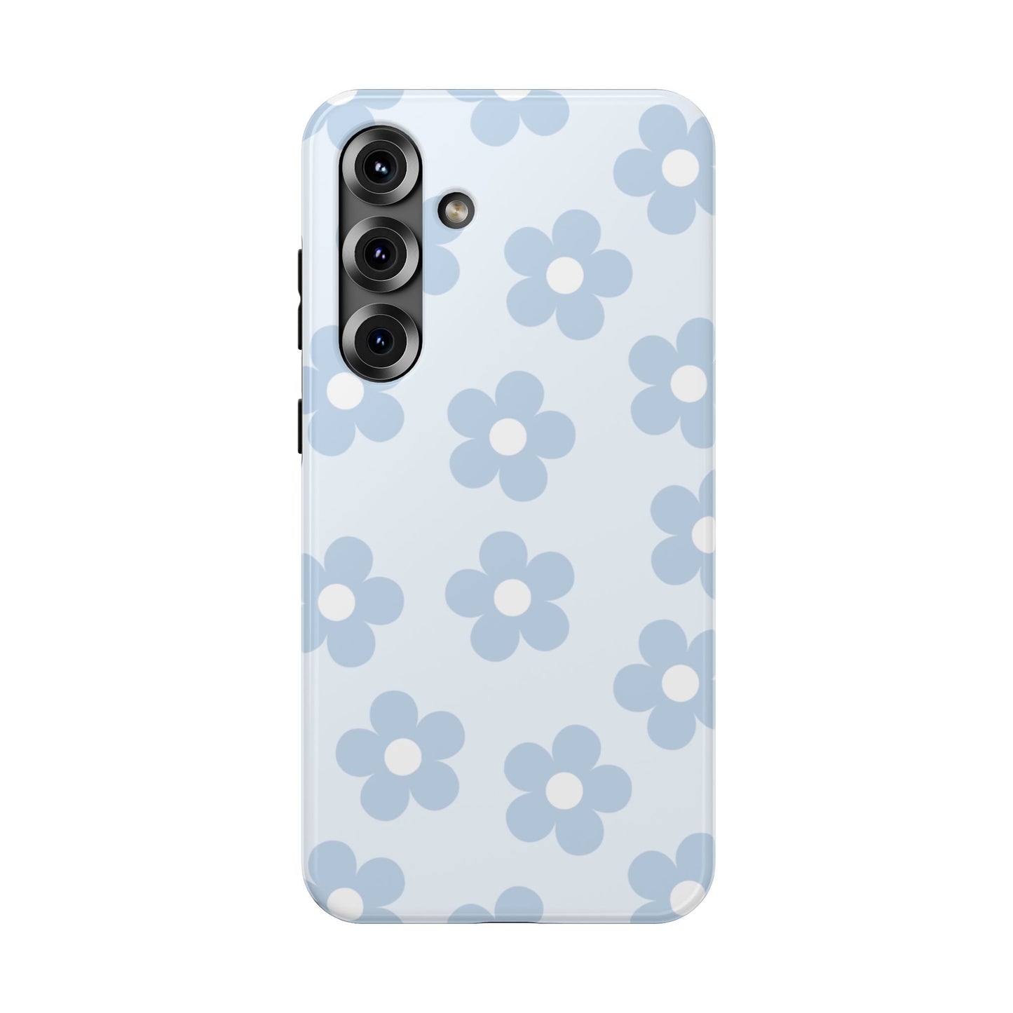 Light Blue Retro Flowers Samsung Case