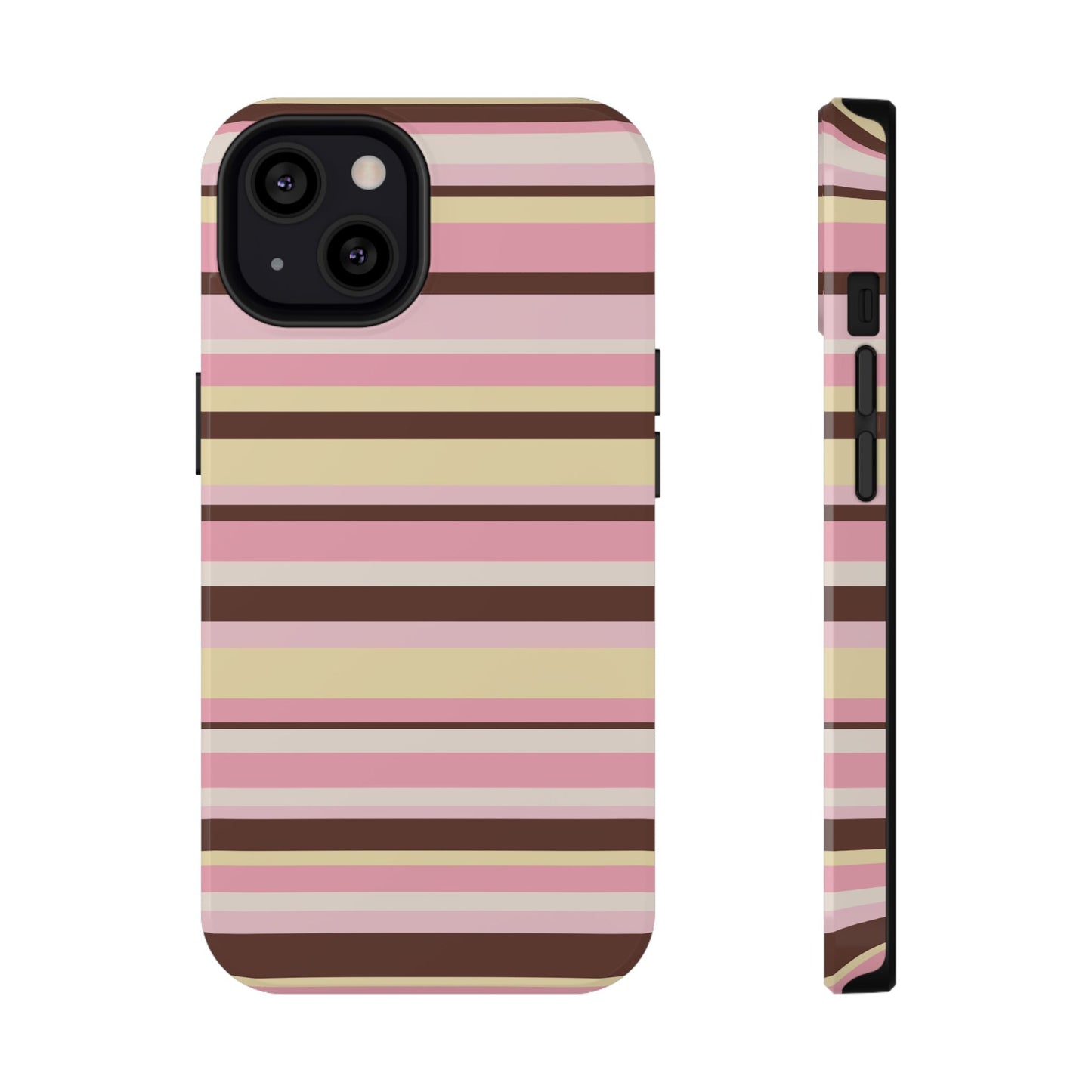 Sunday Latte Stripes iPhone Case