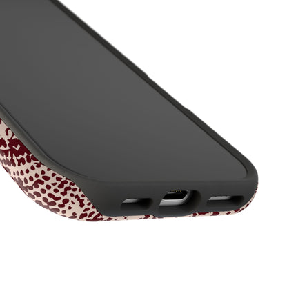 Burgundy Snake iPhone Case