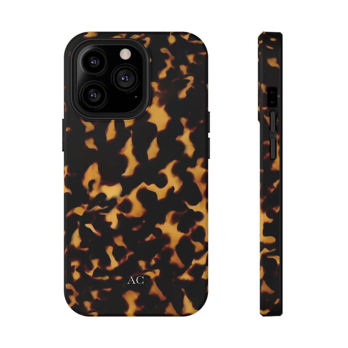 Custom Initials Tortoise iPhone Case