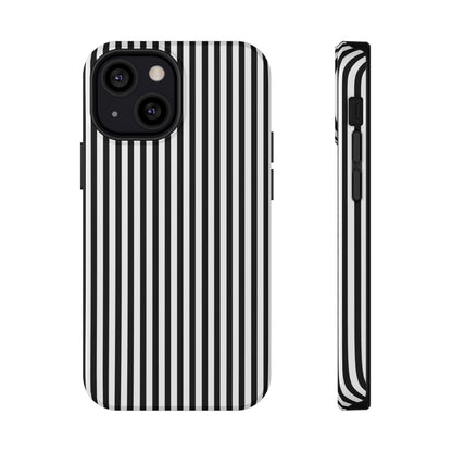 Black Pinstripes iPhone Case