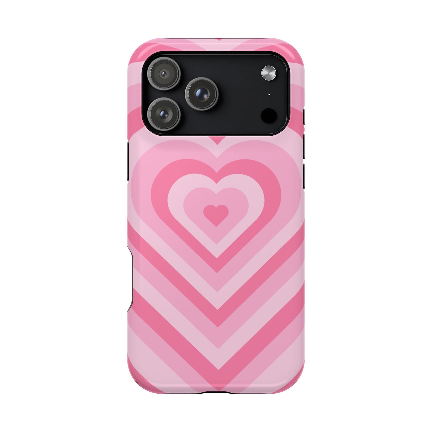 Pink Glowing Hearts iPhone Case