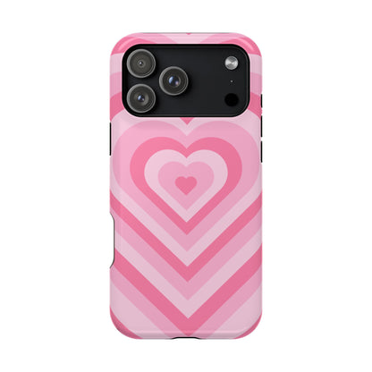 Pink Glowing Hearts iPhone Case
