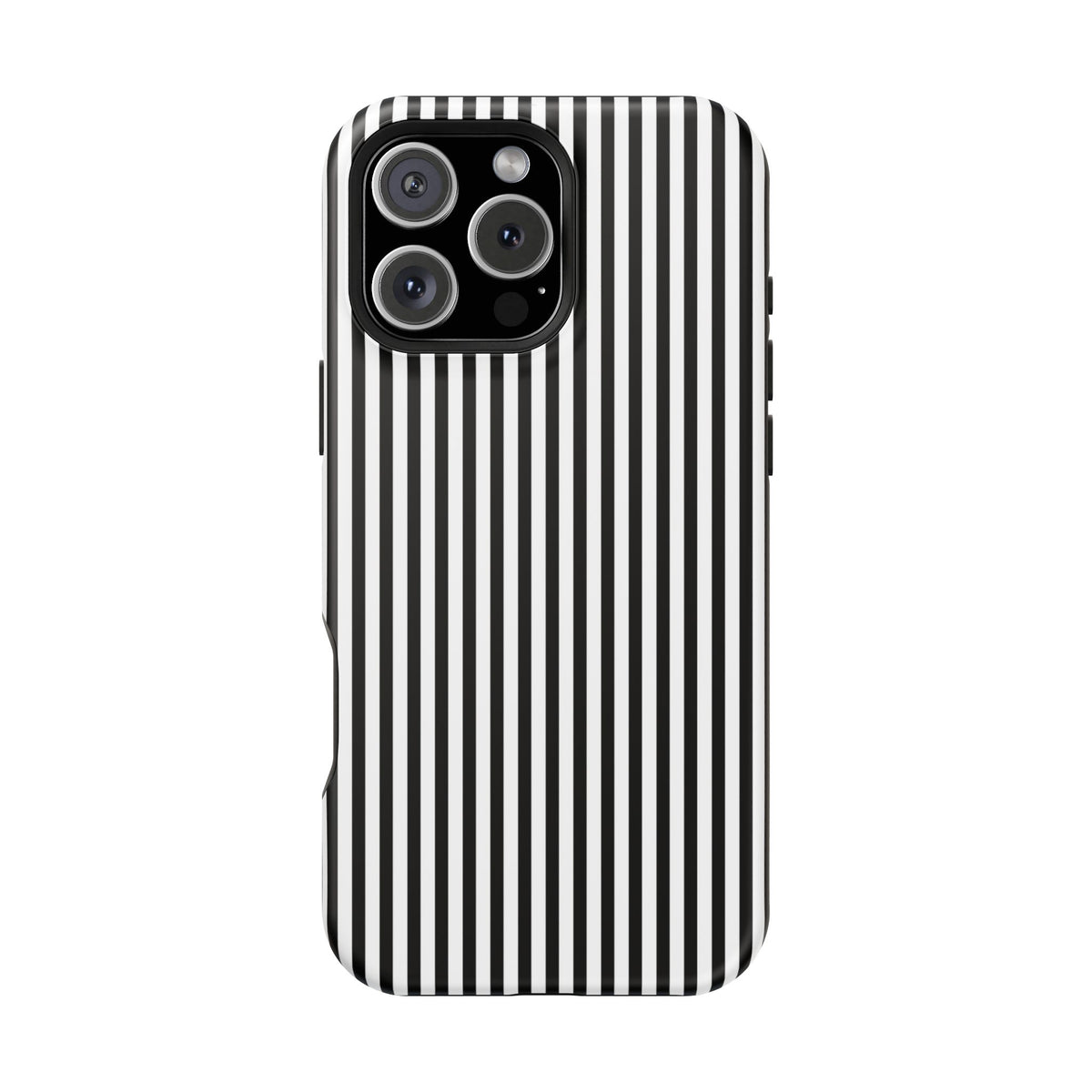 Black Pinstripes iPhone Case