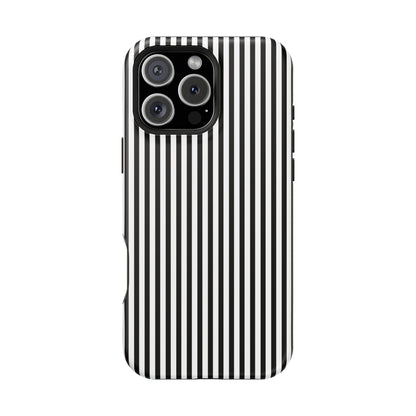 Black Pinstripes iPhone Case