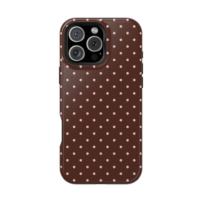 Pink Latte Mini Dots iPhone Case