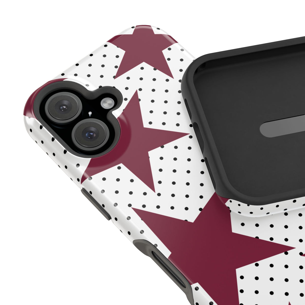 Burgundy Star iPhone Case