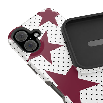 Burgundy Star iPhone Case