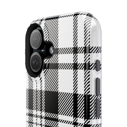 Black Plaid iPhone Case