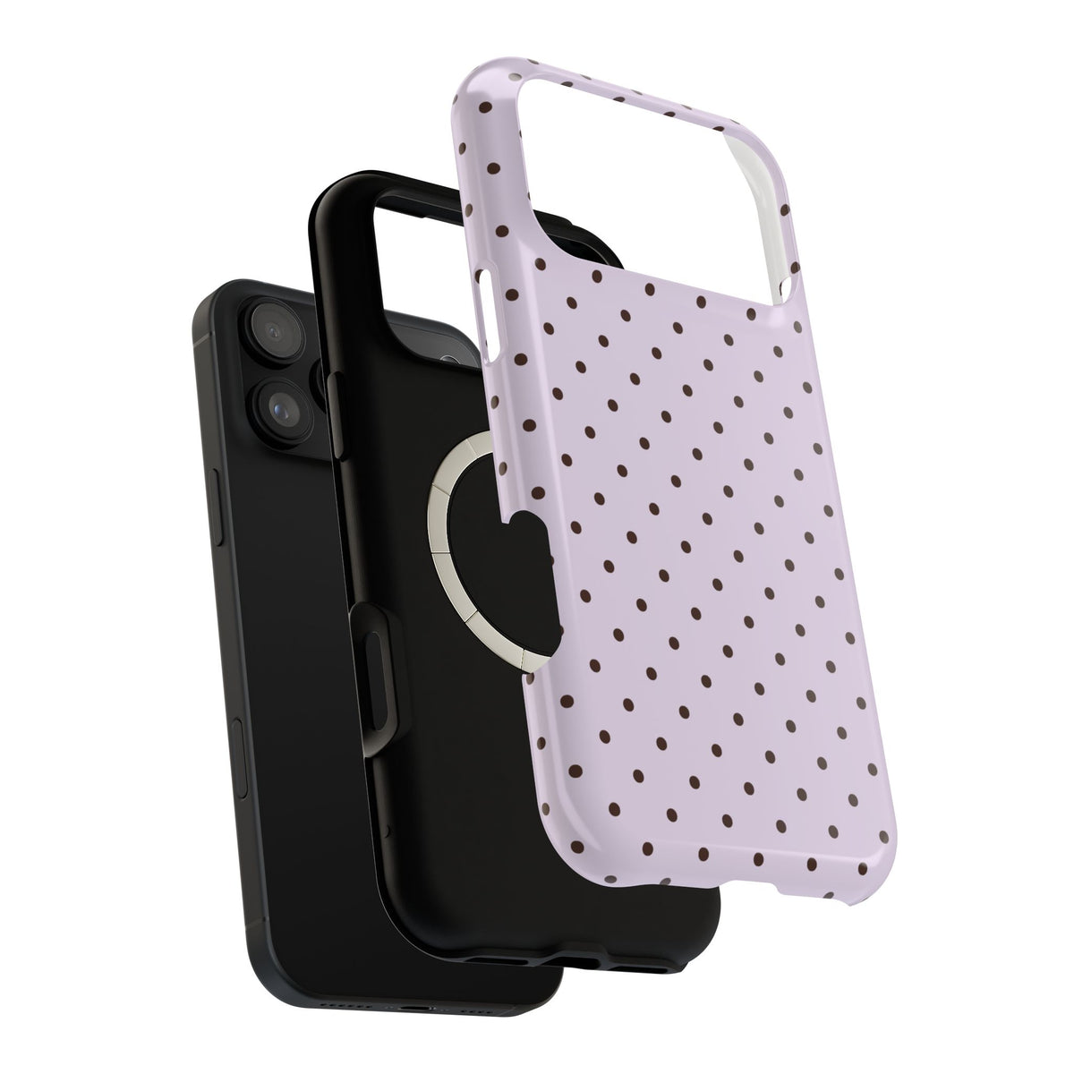 Berry Mocha Mini Dots iPhone Case