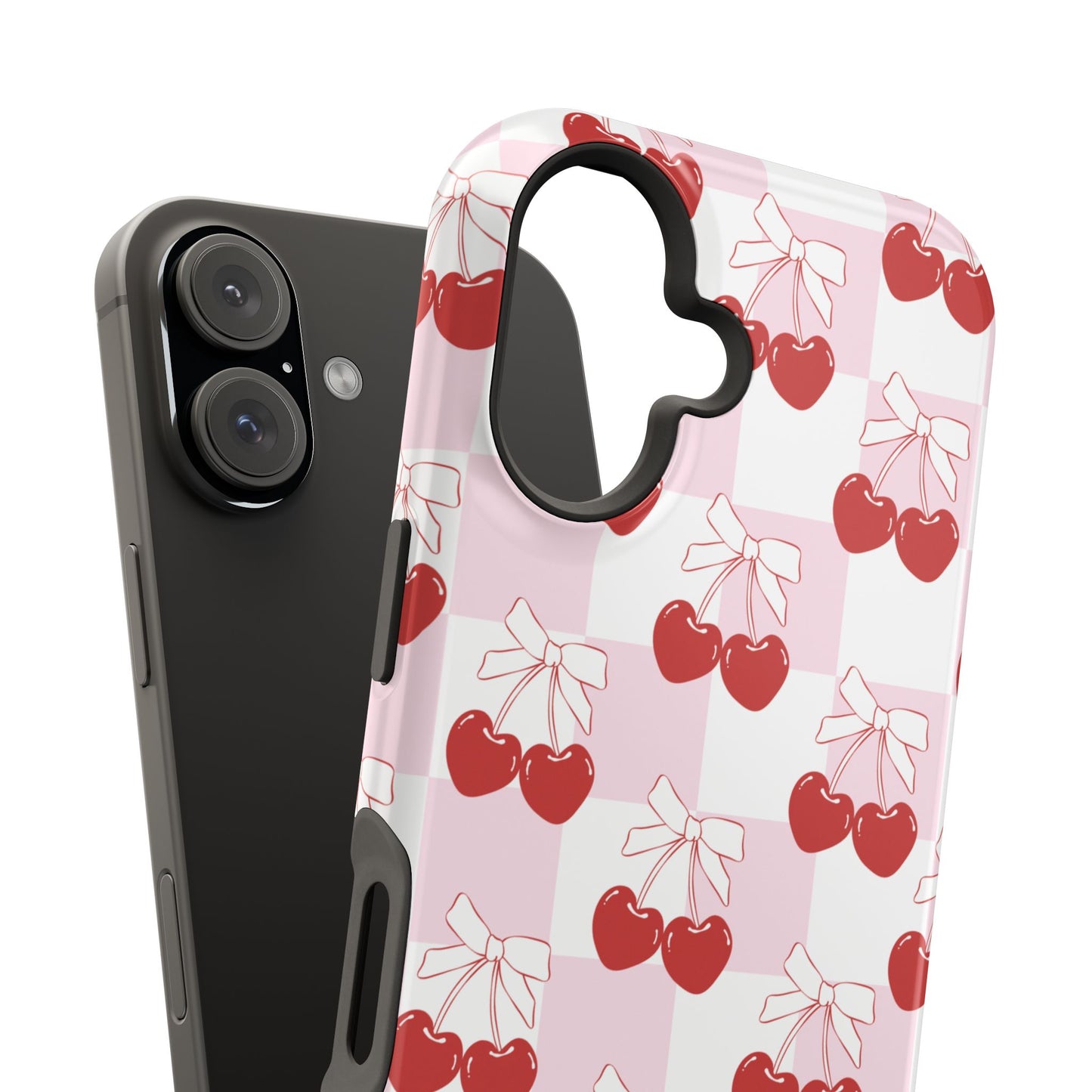 Cherry Bows Coquette iPhone Case