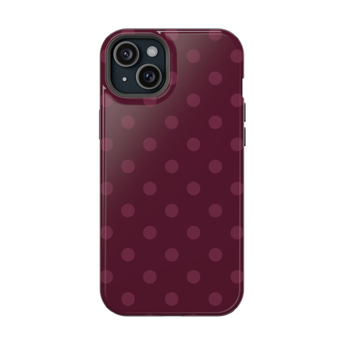 Plum Polka Dots iPhone Case