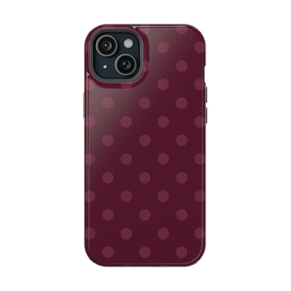 Plum Polka Dots iPhone Case