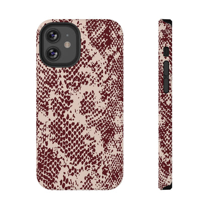 Burgundy Snake iPhone Case
