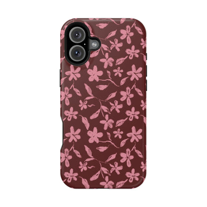 Burgundy Petals iPhone Case