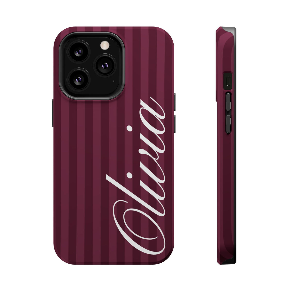Custom Plum Stripes iPhone Case