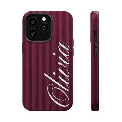 Custom Plum Stripes iPhone Case