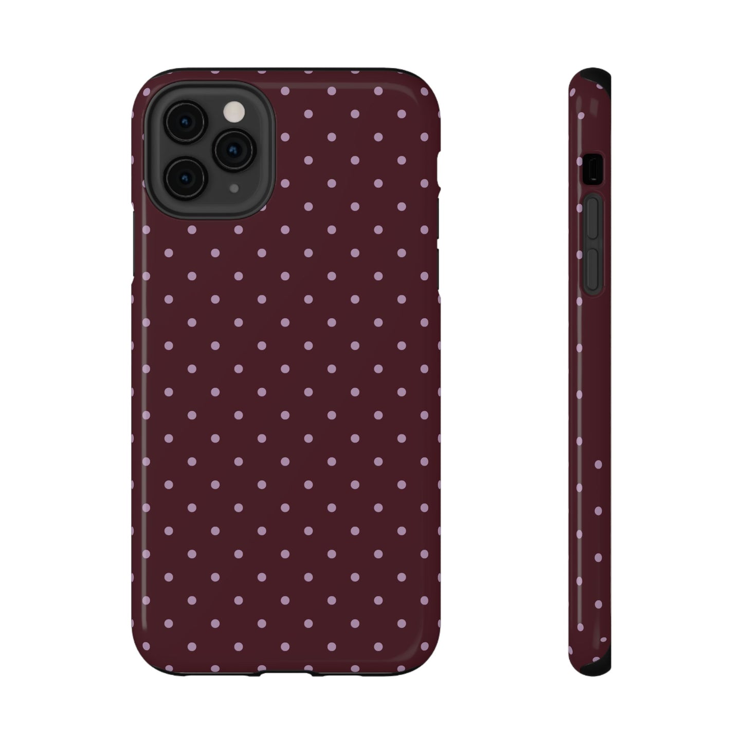 Burgundy & Violet Mini Dots iPhone Case