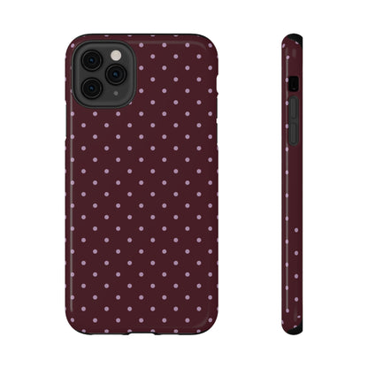 Burgundy & Violet Mini Dots iPhone Case