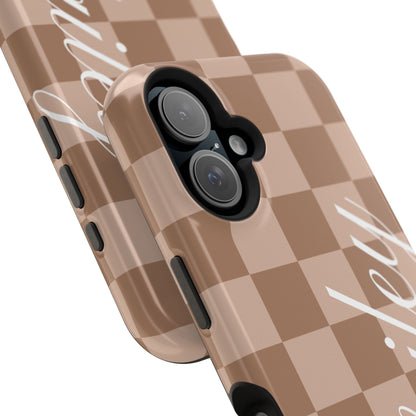 Custom Toffee Checkered iPhone Case