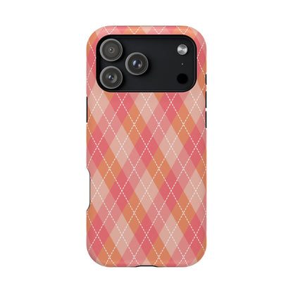 Pink Argyle iPhone Case