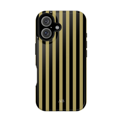Custom Initials Wicked Stripes iPhone Case