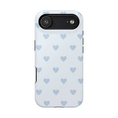 Light Blue Hearts iPhone Case