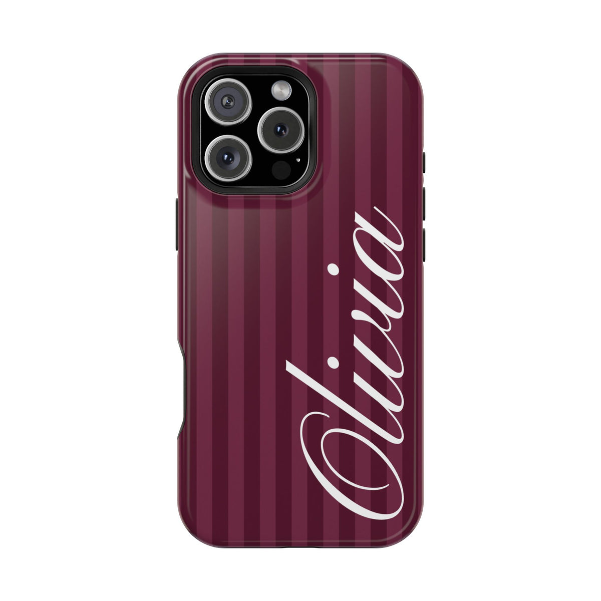 Custom Plum Stripes iPhone Case