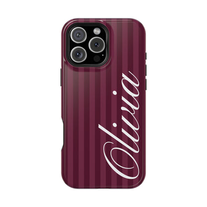 Custom Plum Stripes iPhone Case
