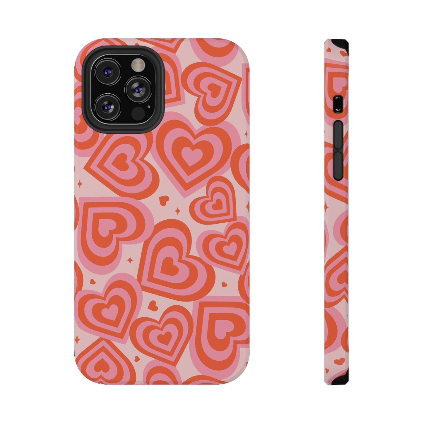 Pink & Red Hearts iPhone Case