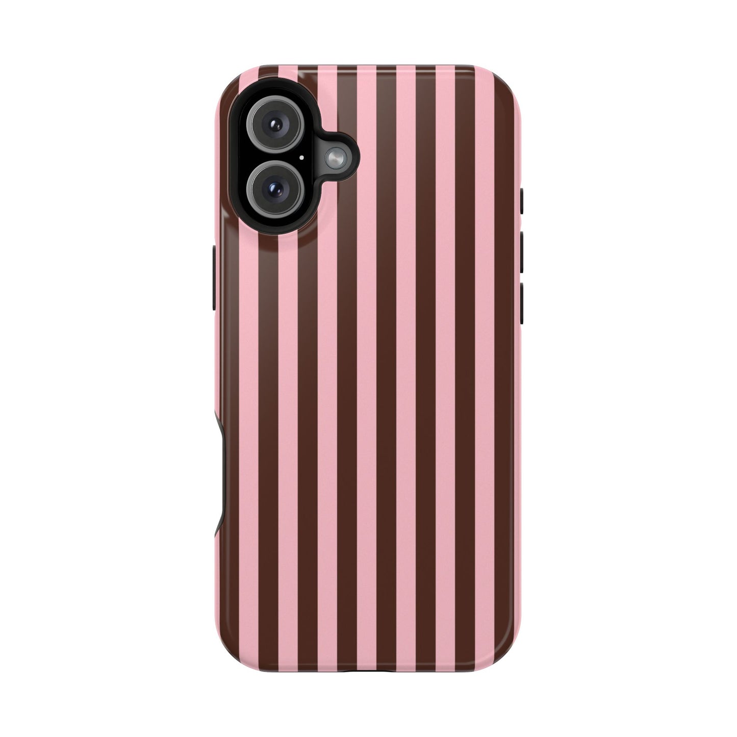 Pink Latte Stripes iPhone Case