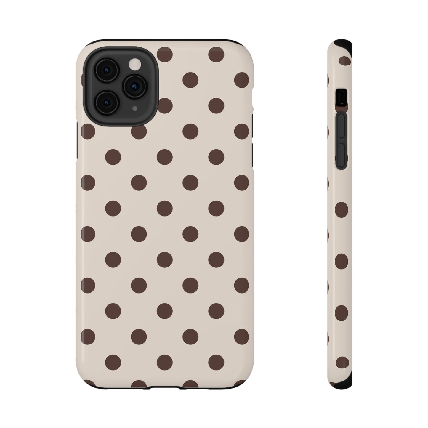 Brown Polka Dots iPhone Case