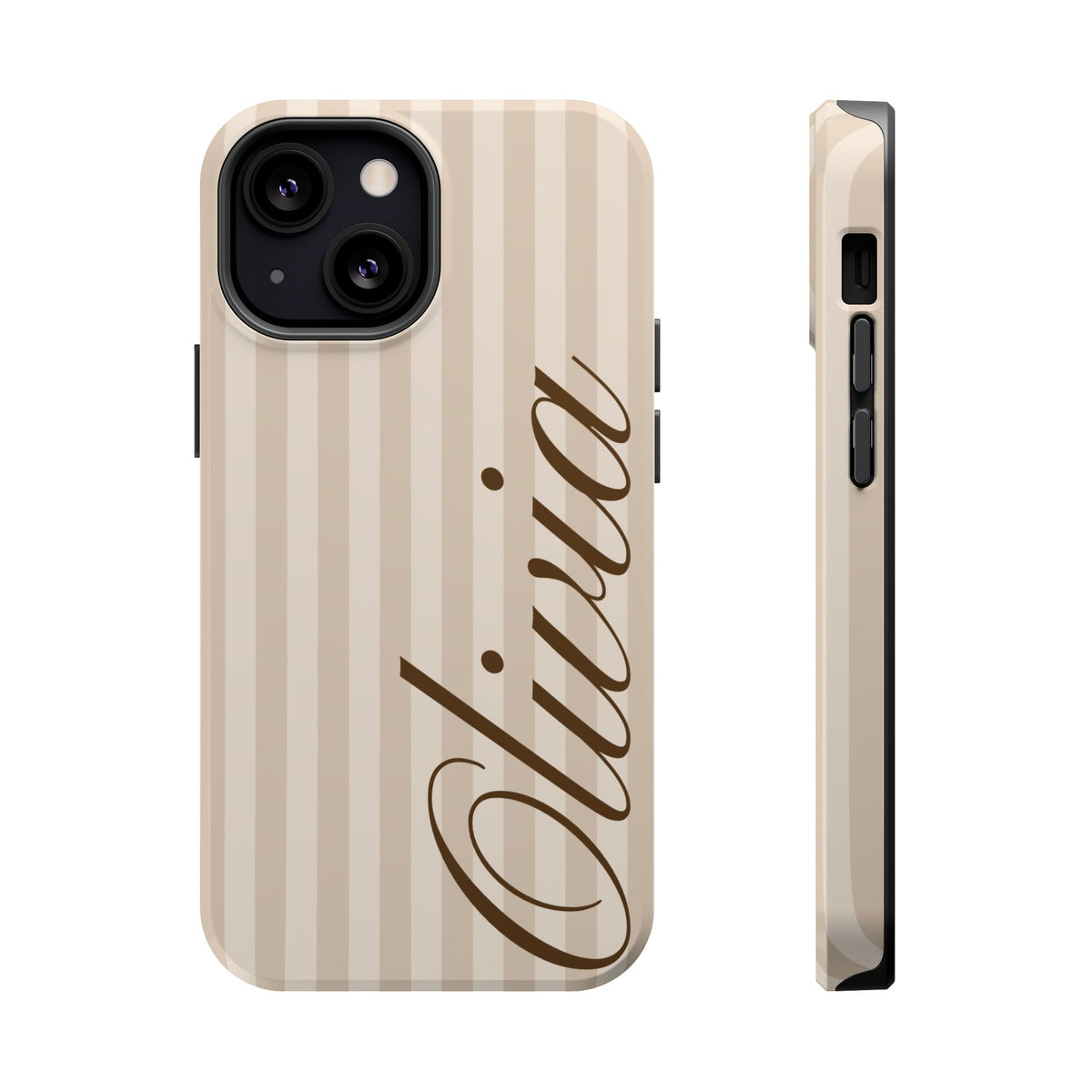Custom Beige Stripes iPhone Case