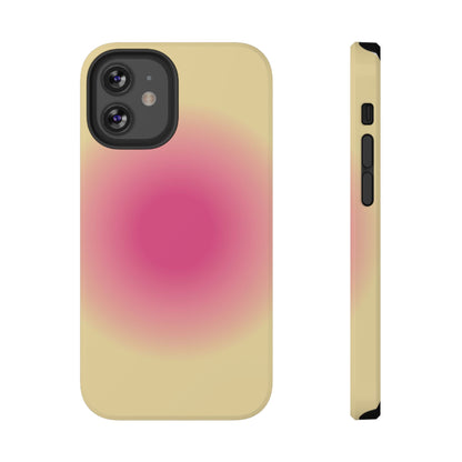 Hot Pink & Yellow Aura iPhone Case