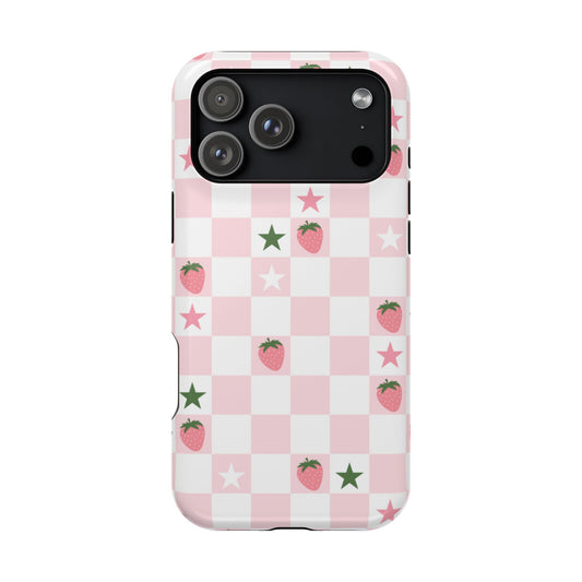 Strawberry Check iPhone Case