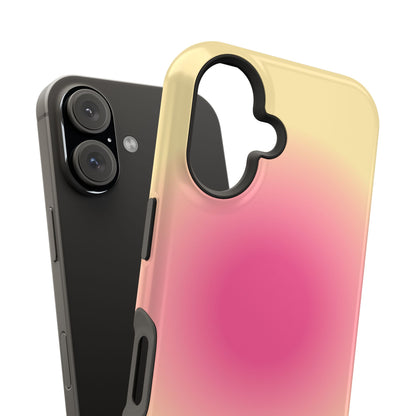 Hot Pink & Yellow Aura iPhone Case