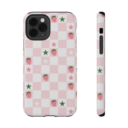 Strawberry Check iPhone Case