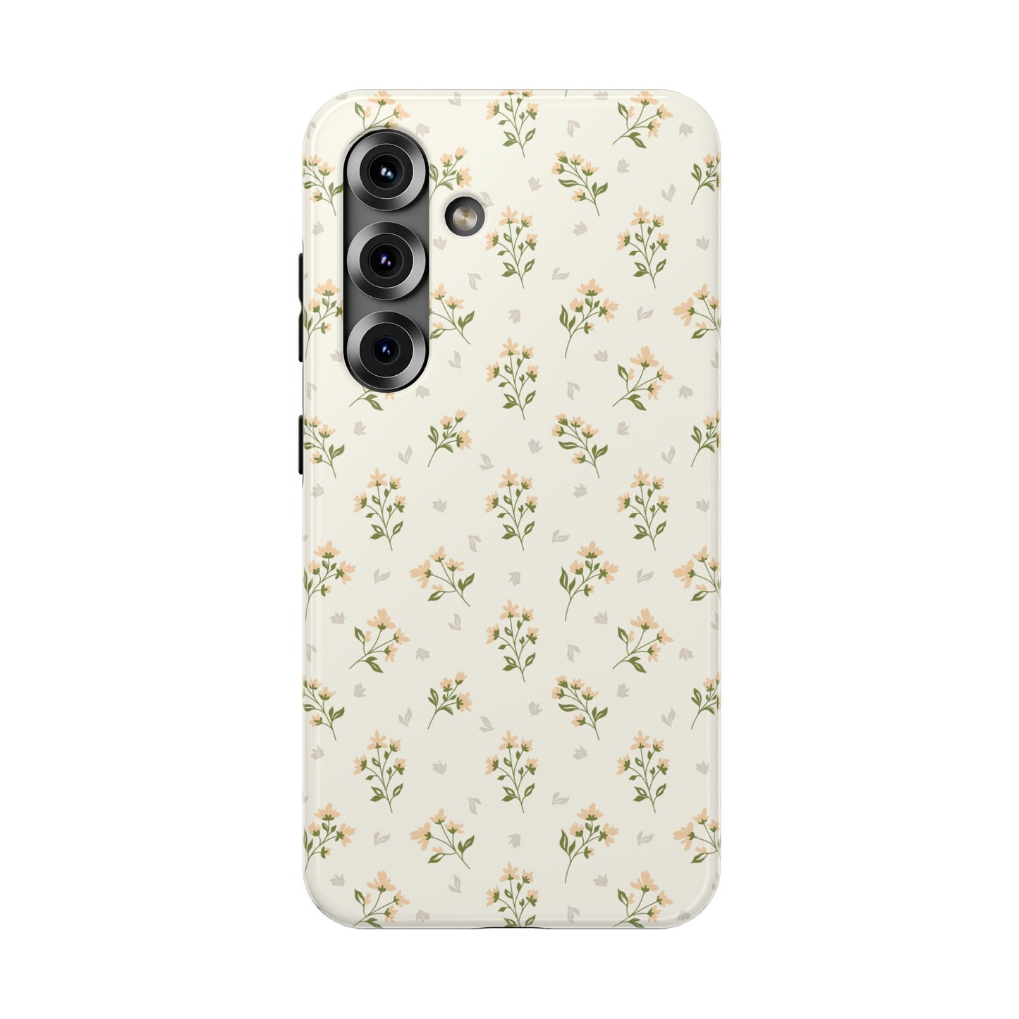Orange Ditsy Flowers Samsung Case