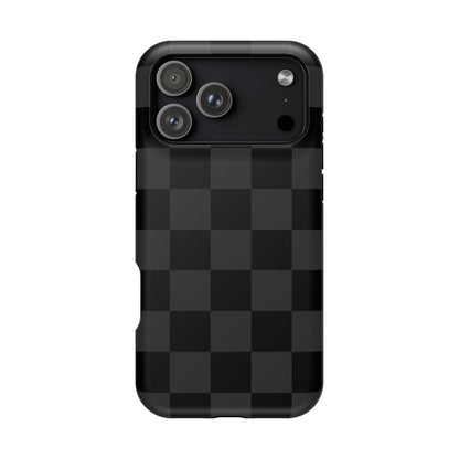 Black Checkered iPhone Case