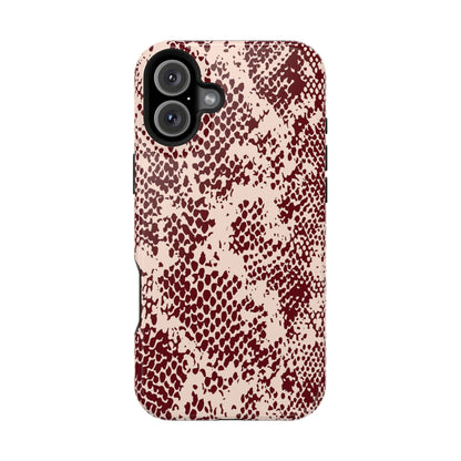 Burgundy Snake iPhone Case