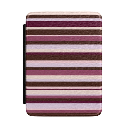 Berry Mocha Stripes Kindle Case