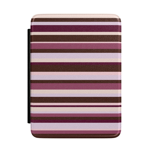 Berry Mocha Stripes Kindle Case