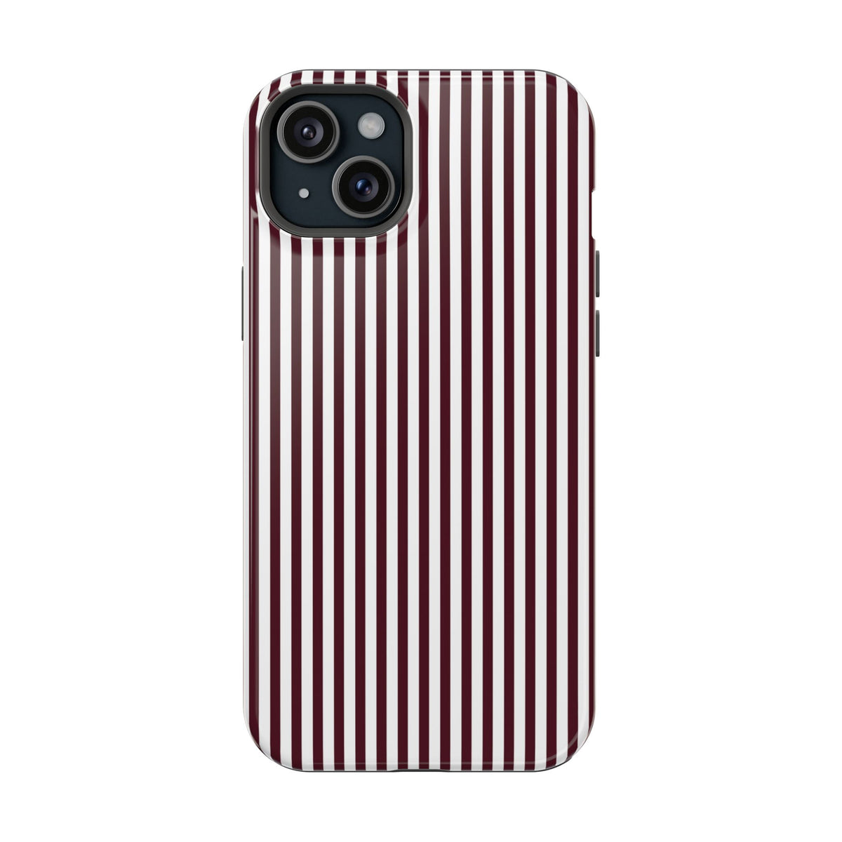 Burgundy Pinstripes iPhone Case