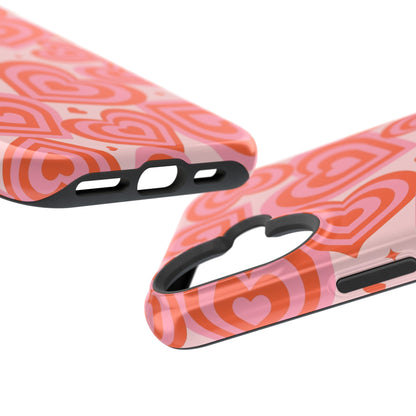 Pink & Red Hearts iPhone Case